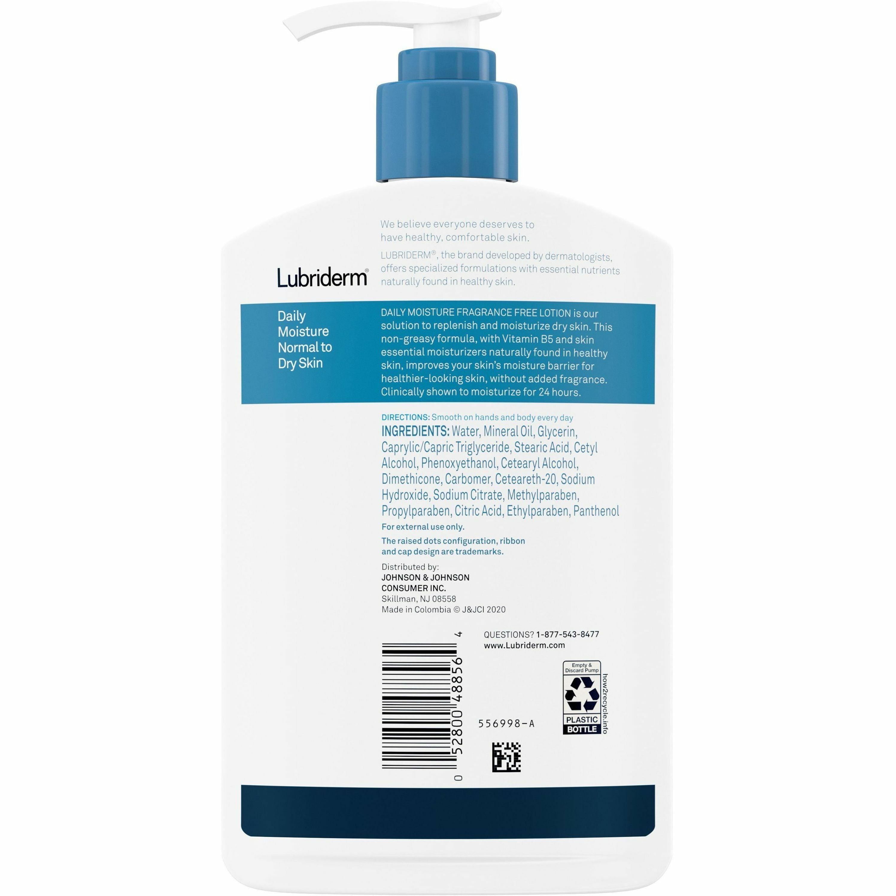 lubriderm-daily-moisture-lotion-lotion-16-fl-oz-for-dry-normal-skin-applicable-on-body-moisturising-non-greasy-fragrance-free-absorbs-quickly-12-carton_joj48323ct - 4