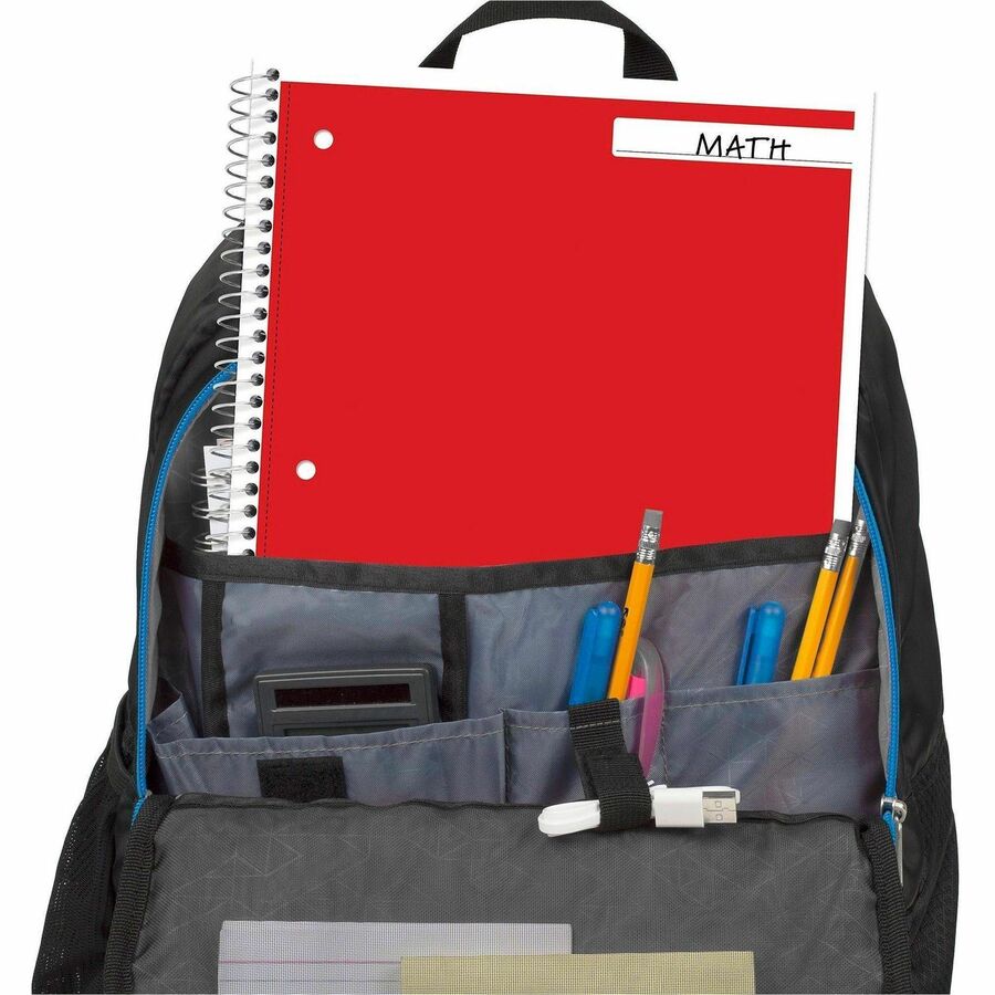 Mead Wide Ruled 1-Subject Notebooks - 70 Sheets - Spiral - Wide Ruled - 8" x 10 1/2" - White Paper - Assorted Cover - Hole-punched, Micro Perforated - 6 / Bundle