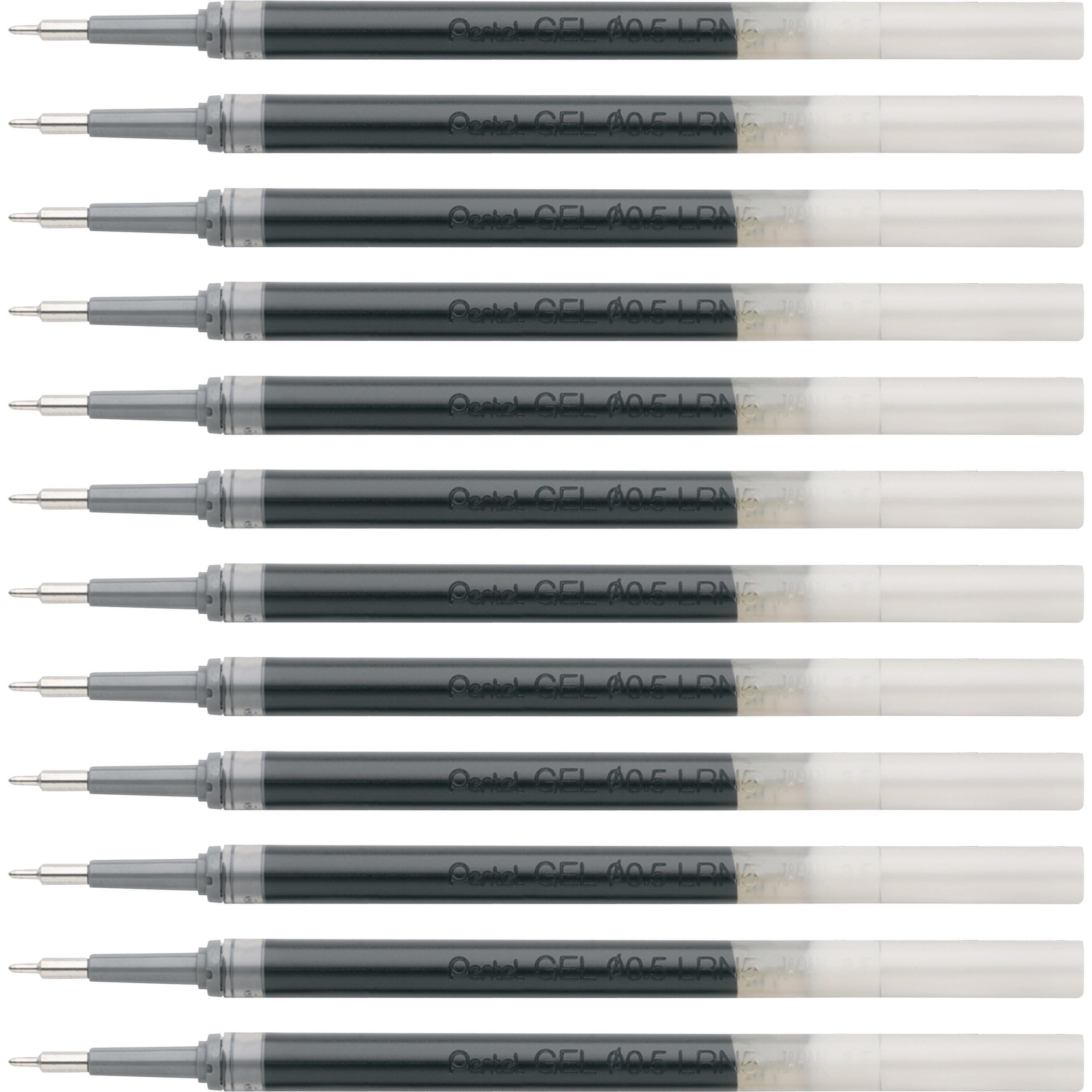 EnerGel Liquid Gel Pen Refill - 0.50 mm, Fine Point - Black Ink - Smudge Proof, Smear Proof, Quick-drying Ink, Glob-free, Smooth Writing - 12 / Box