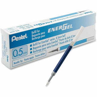 EnerGel Liquid Gel Pen Refill - 0.50 mm, Fine Point - Blue Ink - Smudge Proof, Smear Proof, Quick-drying Ink, Glob-free, Smooth Writing - 12 / Box