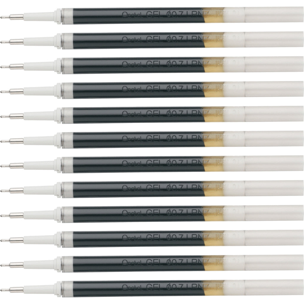 energel-retractable-liquid-pen-refills-070-mm-medium-point-black-ink-smudge-proof-smear-proof-quick-drying-ink-glob-free-smooth-writing-12-box_penlrn7abx - 1