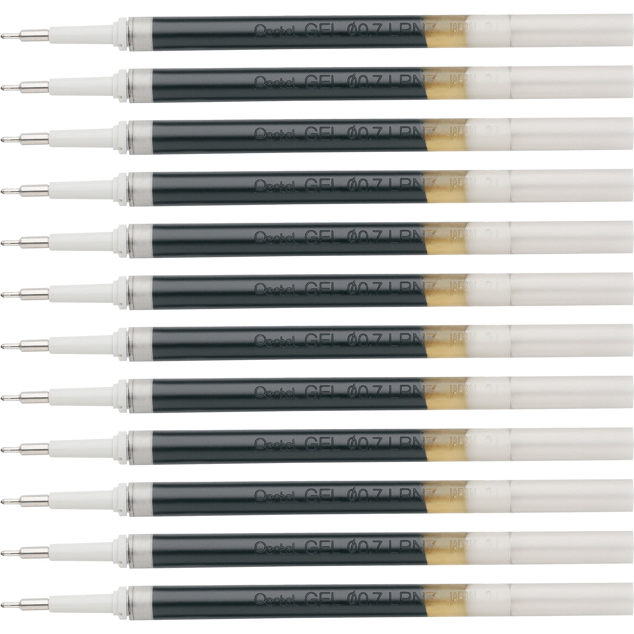 energel-retractable-liquid-pen-refills-070-mm-medium-point-black-ink-smudge-proof-smear-proof-quick-drying-ink-glob-free-smooth-writing-12-box_penlrn7abx - 1