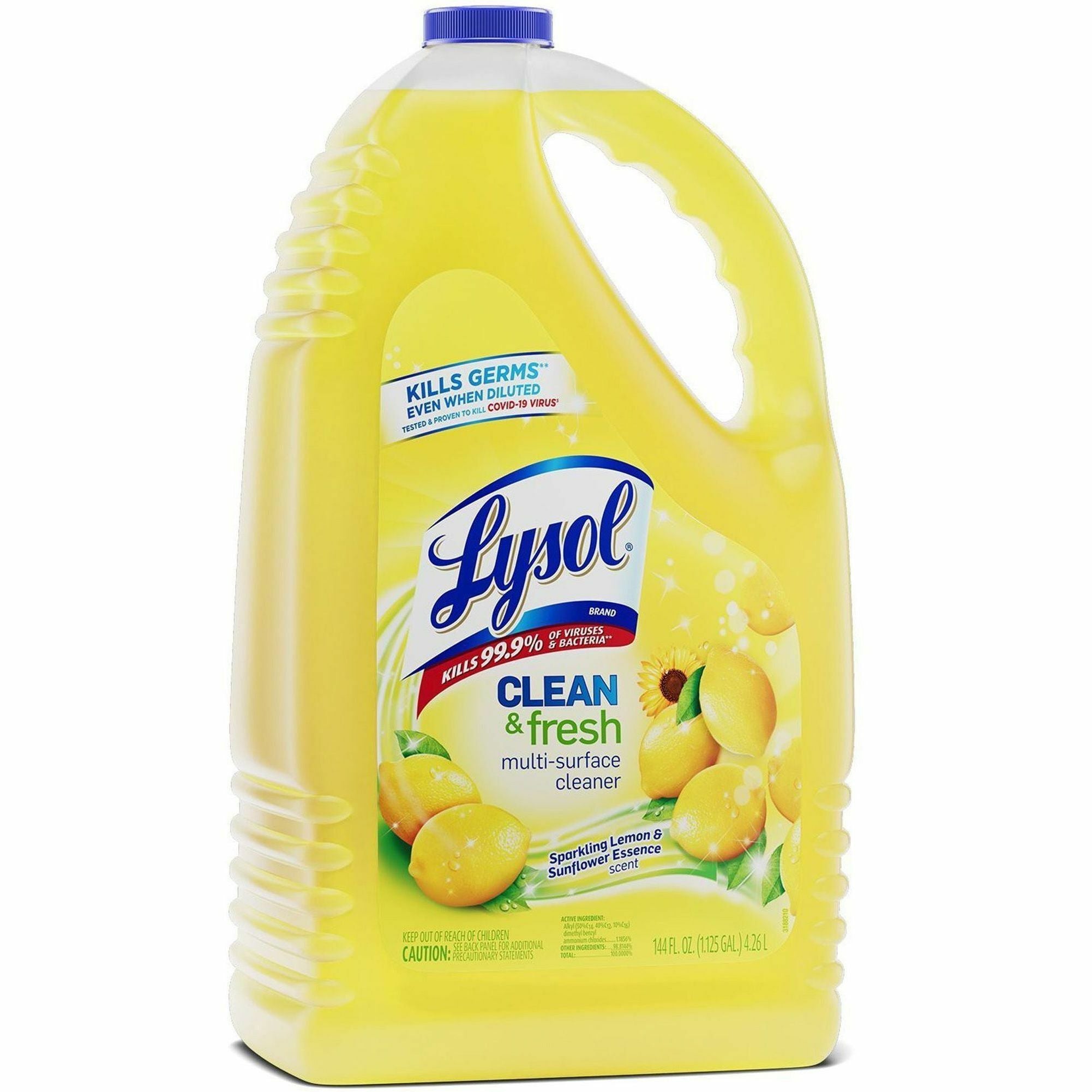 lysol-clean-fresh-lemon-cleaner-for-multi-surface-144-fl-oz-45-quart-clean-&-fresh-lemon-scent-4-carton-disinfectant-long-lasting-antibacterial-yellow_rac77617ct - 2