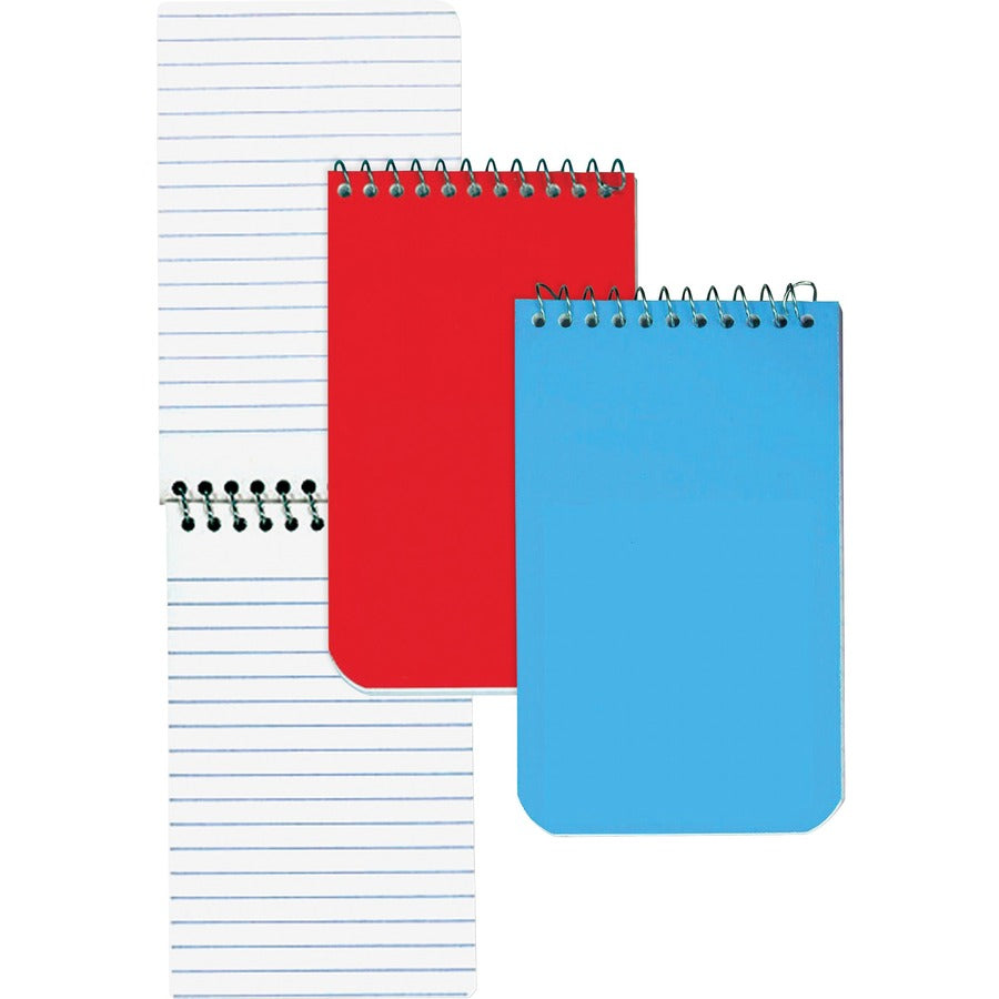 rediform-wirebound-memo-notebooks-60-sheets-wire-bound-3-x-5-white-paper-assorted-cover-12-box_red31120bx - 2