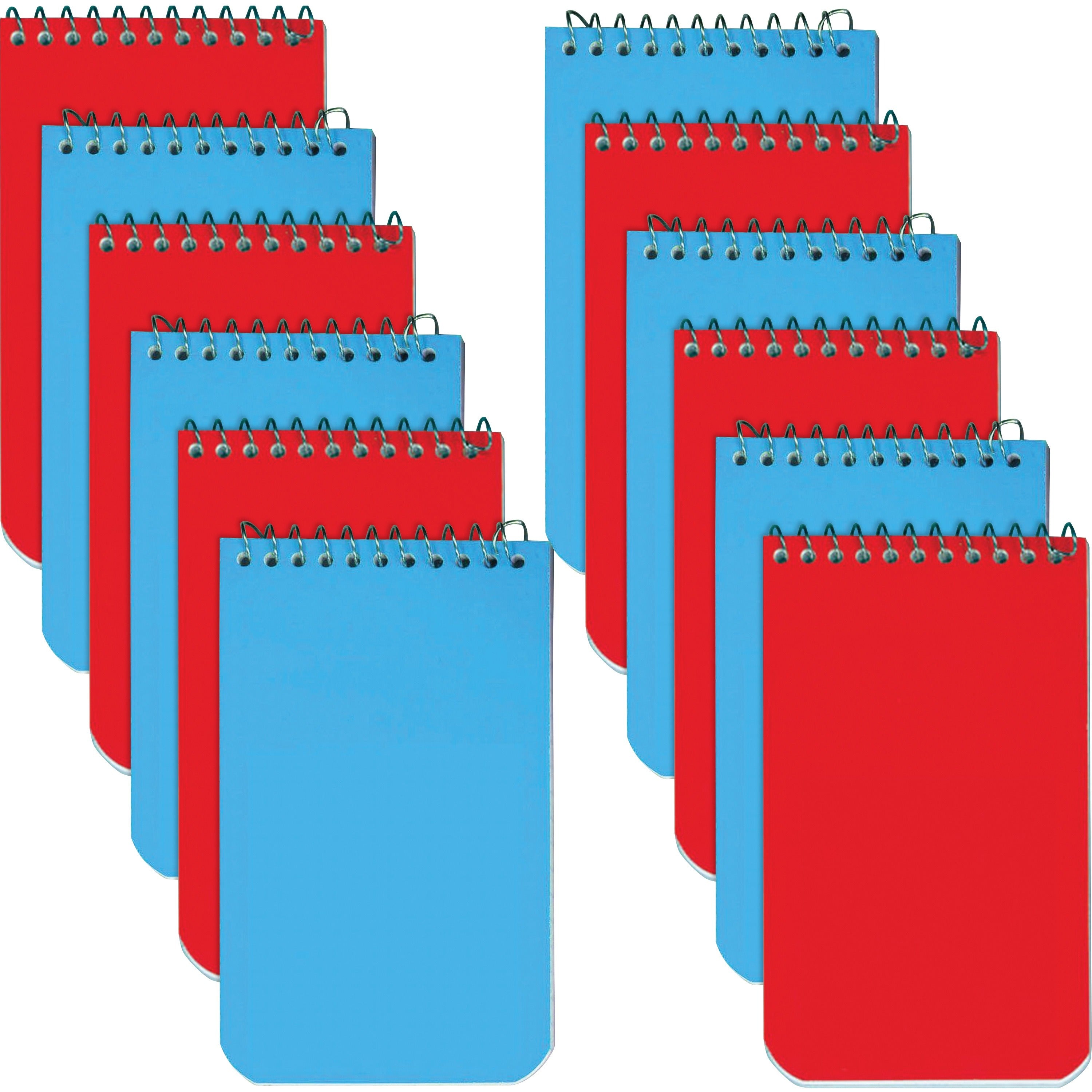 rediform-wirebound-memo-notebooks-60-sheets-wire-bound-3-x-5-white-paper-assorted-cover-12-box_red31120bx - 1