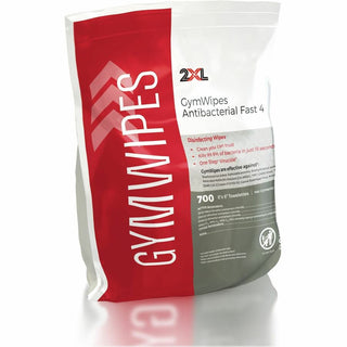 2XL GymWipes Antibacterial Towelettes Bucket Refill - For Multi Surface - 700 / Bag - 4 / Carton - Phenol-free, Hygienic, Anti-bacterial, Disinfectant, Disposable, Bleach-free, Alcohol-free, Disposable, Absorbent - White