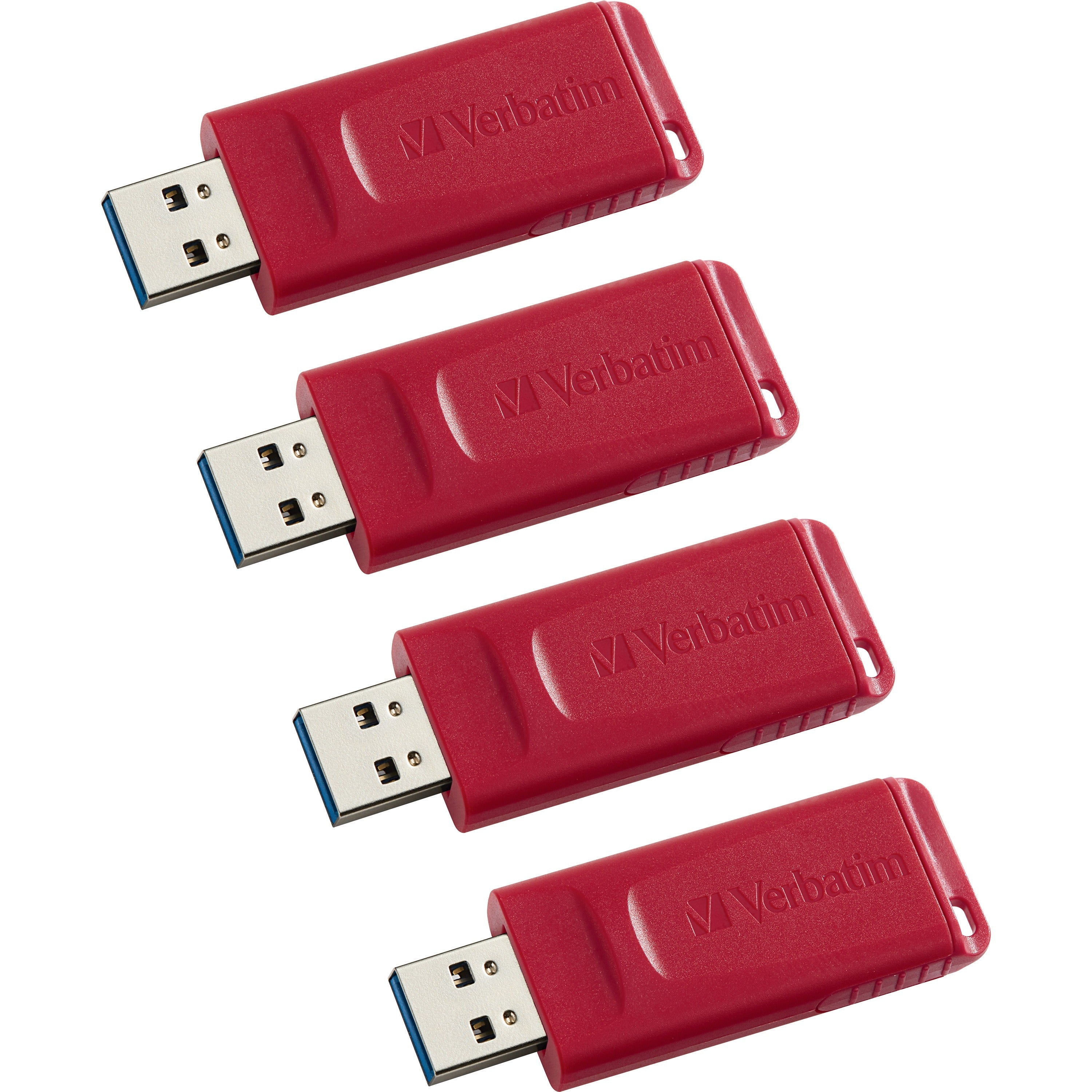 verbatim-store-n-go-usb-flash-drives-16-gb-usb-20-red-lifetime-warranty-4-carton_ver96317ct - 1