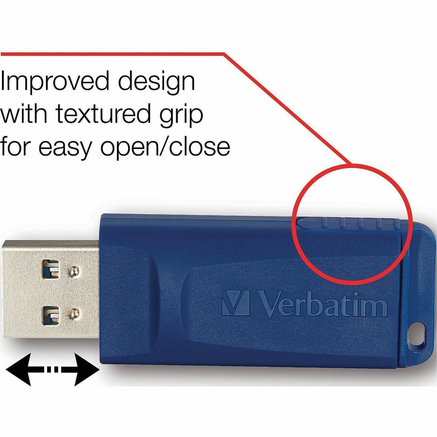USB Drives, Capless, 4GB, 4/CT, Blue