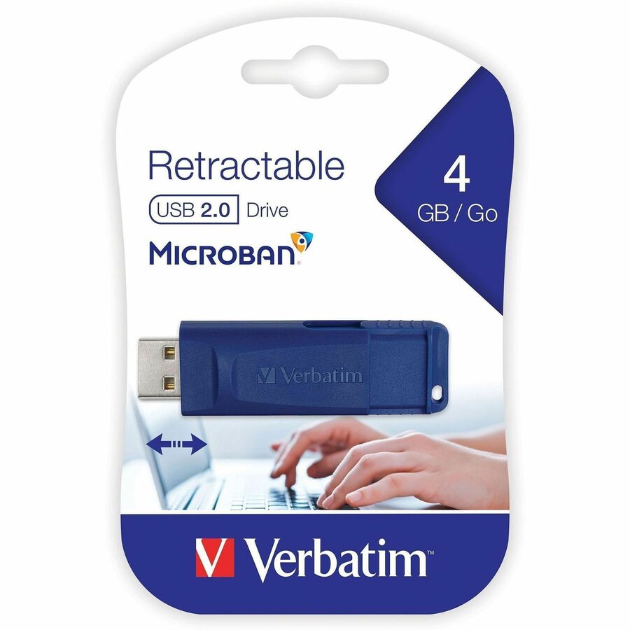 USB Drives, Capless, 4GB, 4/CT, Blue