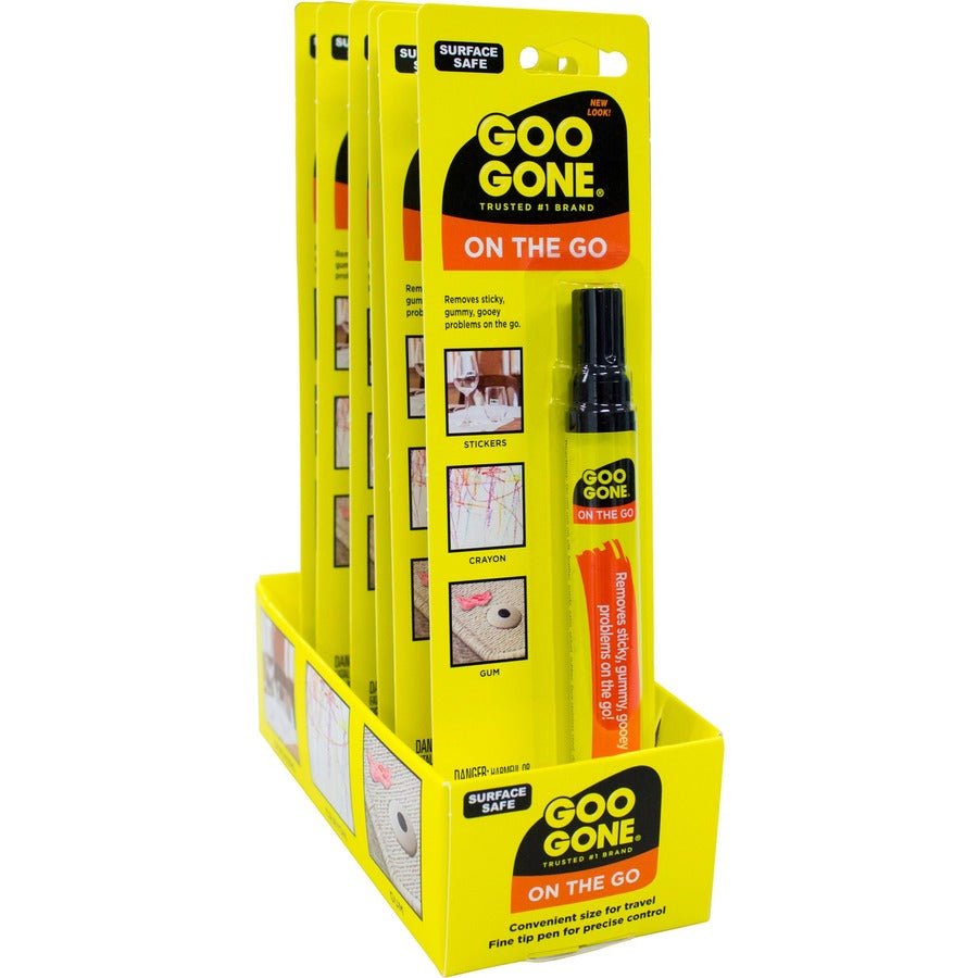 Goo Gone Mess-free Pen - For Multipurpose - 0.34 fl oz - Spill Proof, Unbreakable, Compact, Mess-free, Long Lasting - 12 / Carton - Black, Orange - 3