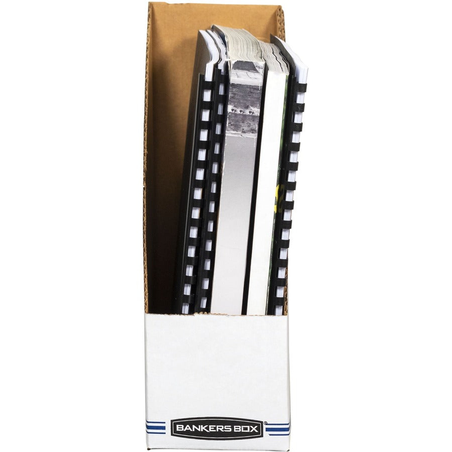 Bankers Box Stor/File Magazine Files - Letter - Blue, White - Fiberboard - 1 Each