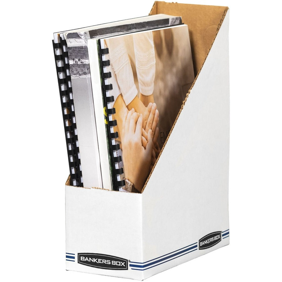 Bankers Box Stor/File Magazine Files - Letter - Blue, White - Fiberboard - 1 Each - 