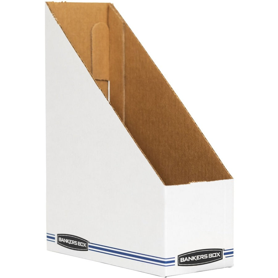 Bankers Box Stor/File Magazine Files - Letter - Blue, White - Fiberboard - 1 Each