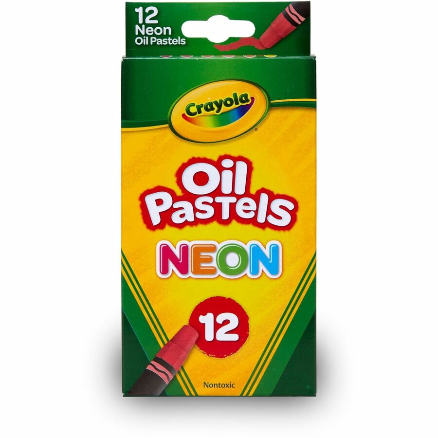 Neon Oil Pastels, 12 Assorted Colors, 12/Pack