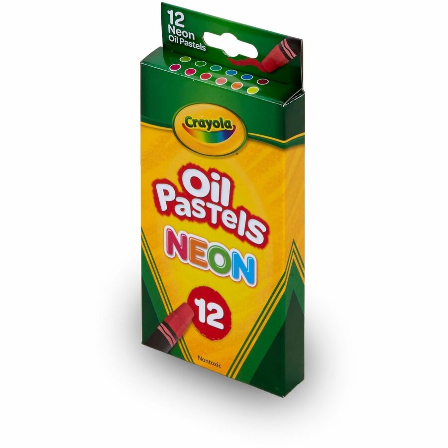 Neon Oil Pastels, 12 Assorted Colors, 12/Pack