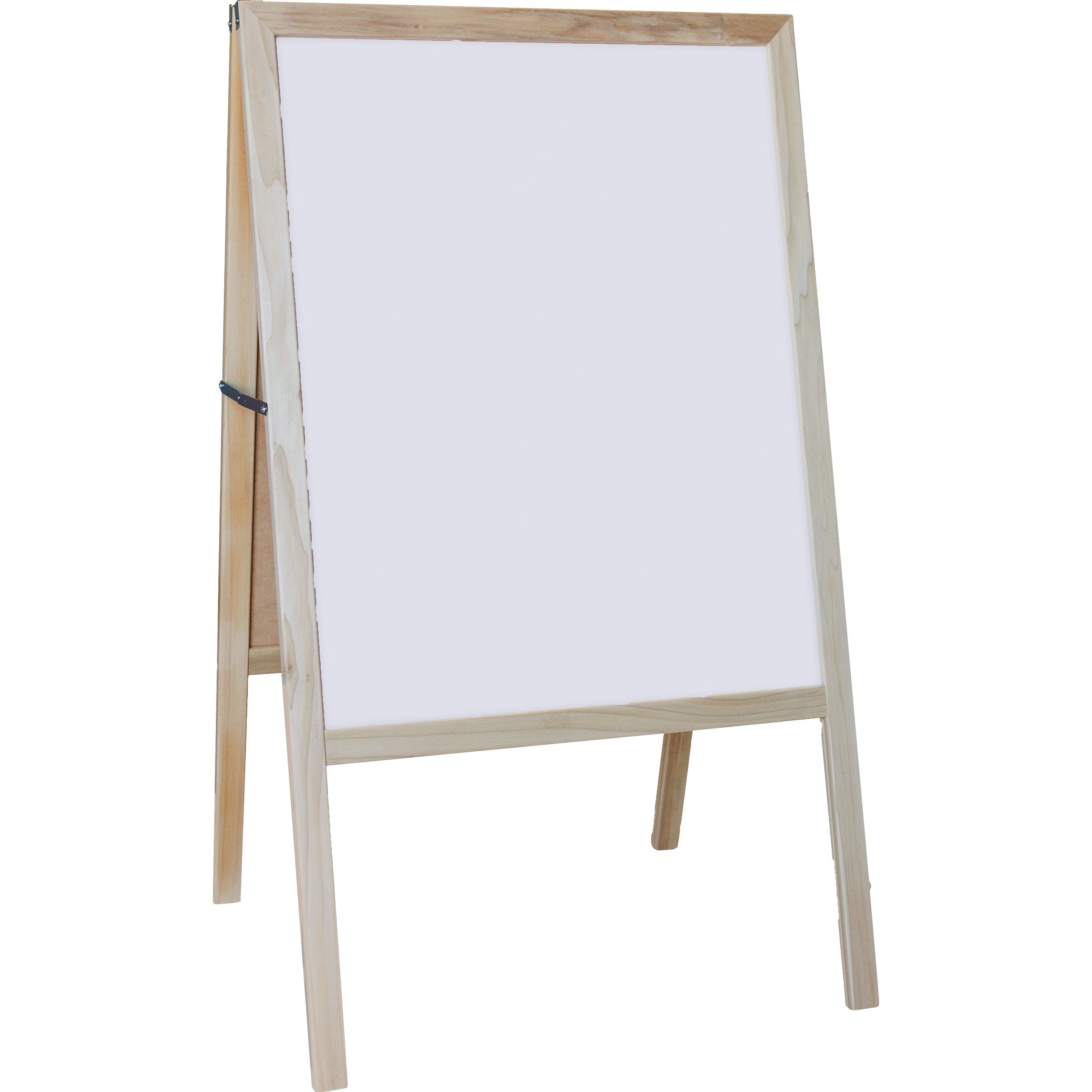 flipside-dry-erase-board-chalkboard-easel-natural-white-black-surface-hardwood-frame-rectangle-1-each_flp31200 - 1