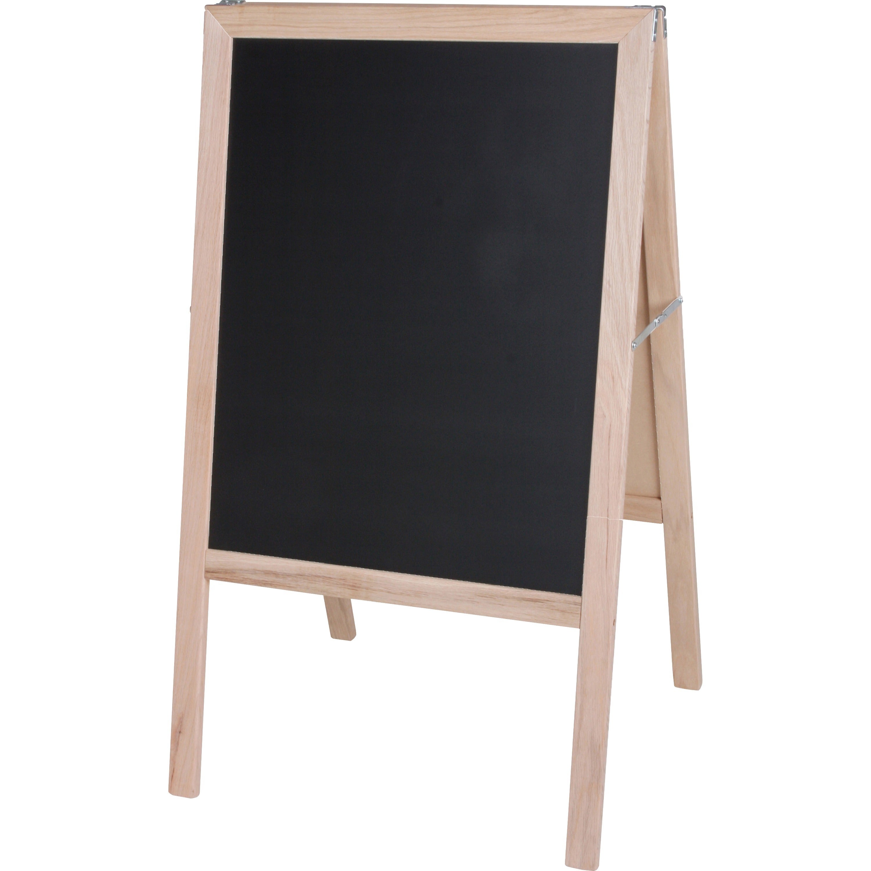 flipside-dry-erase-board-chalkboard-easel-natural-white-black-surface-hardwood-frame-rectangle-1-each_flp31200 - 2