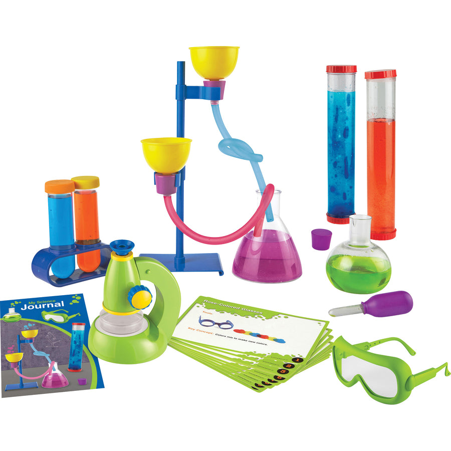 learning-resources-age3+-primary-science-deluxe-lab-set-theme-subject-learning-skill-learning-science-experiment-problem-solving-visual-fine-motor-direction-sequential-thinking-prediction-45-pieces-3+-1-set_lrnler0826 - 2
