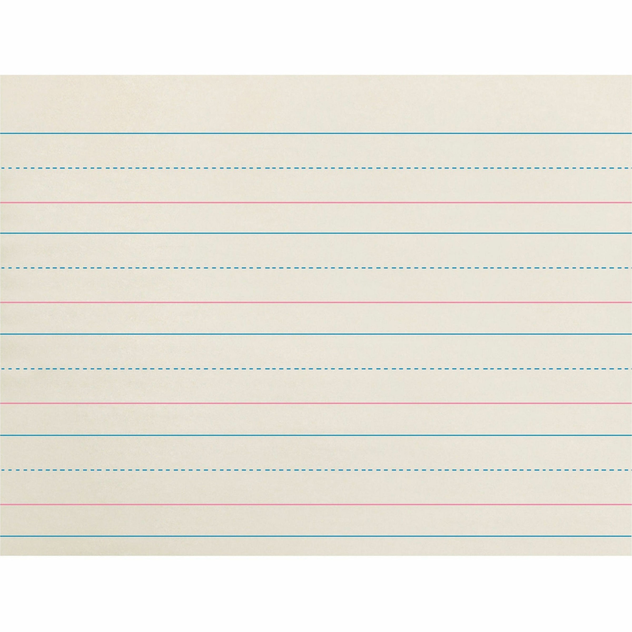 Multi-Program Handwriting Paper, 30 lb Bond Weight, 1 1/8" Long Rule, Two-Sided, 8 x 10.5, 500/Pack