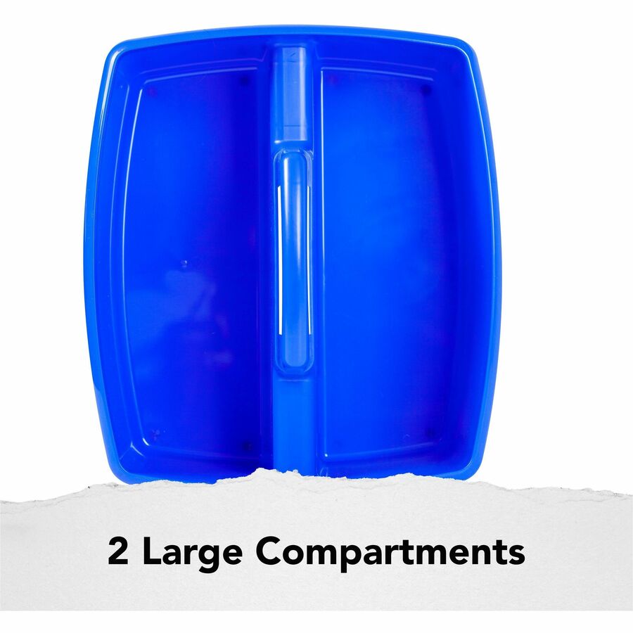 Storex Large Storage Caddy - External Dimensions: 13.2" Length x 11.2" Width x 10.8" Height - Stackable - Plastic - Assorted Bright - For Paint, Marker, Pen - 6 / Carton