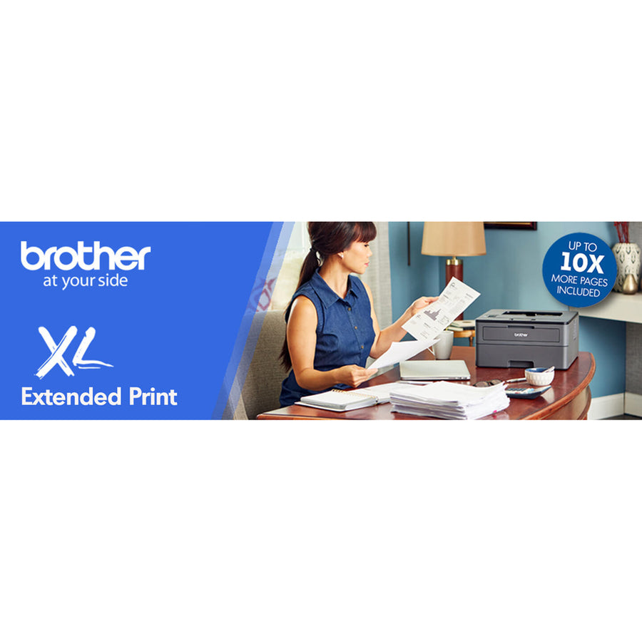 HLL2370DWXL XL Extended Print Monochrome Compact Laser Printer with Up to 2-Years of Toner In-Box