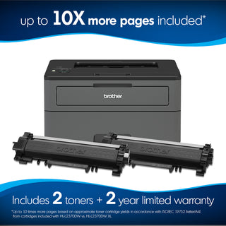 HLL2370DWXL XL Extended Print Monochrome Compact Laser Printer with Up to 2-Years of Toner In-Box