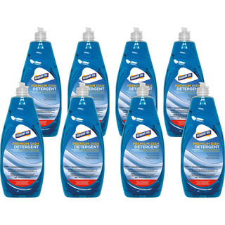 Genuine Joe Premium Dish Detergent - For Dish - Concentrate - 38 fl oz (1.2 quart) - 8 / Carton - Blue
