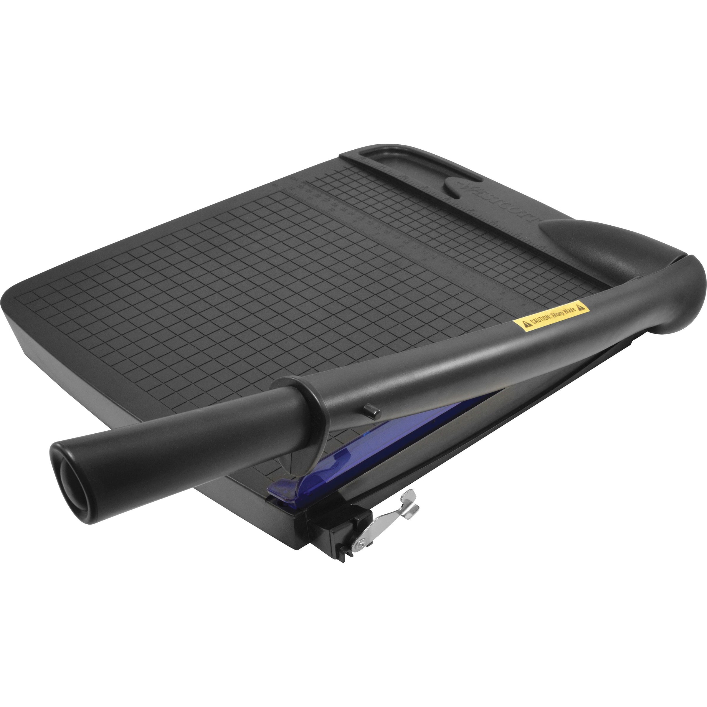 Multi-Purpose Guillotine Trimmer, 10 Sheets, 12" Cut Length, Plastic Base, 14.25 x 12