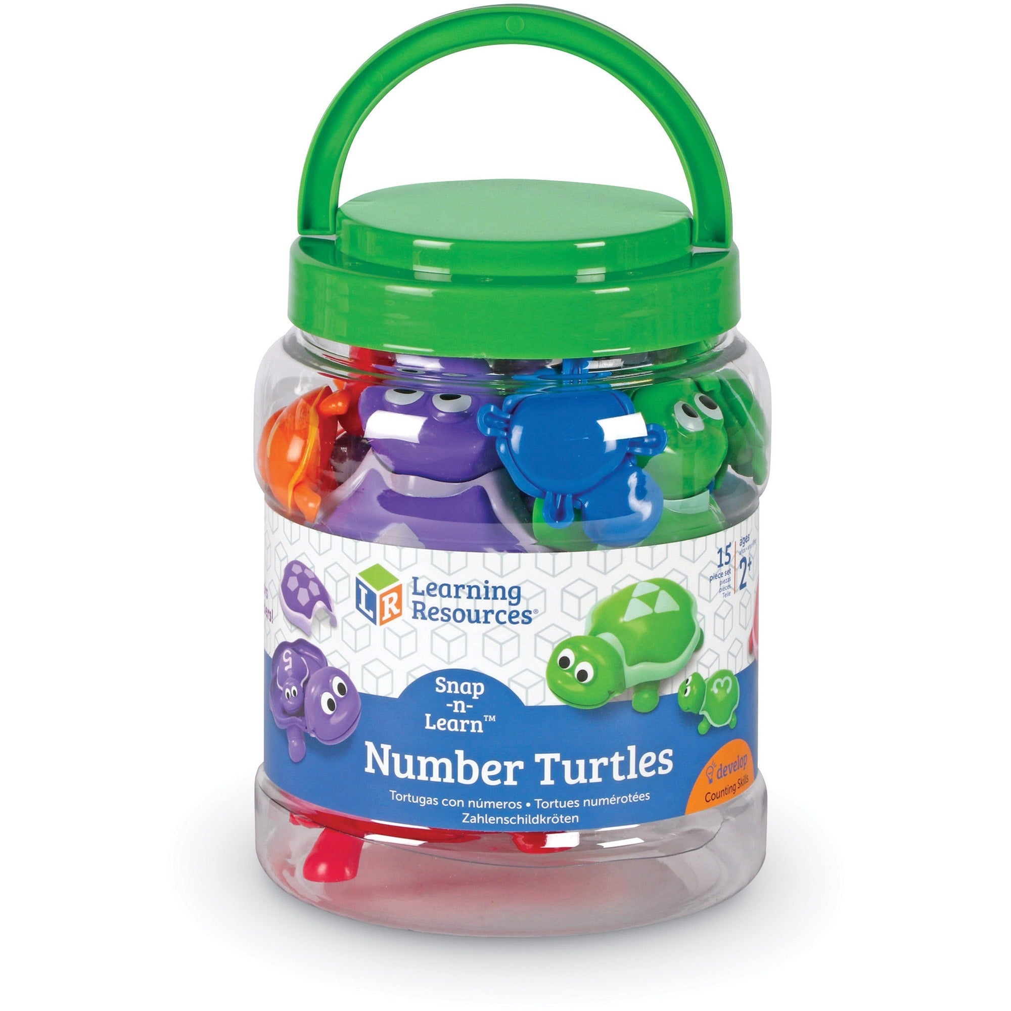 learning-resources-snap-n-learn-number-turtles-skill-learning-shape-color-number-matching-one-to-one-correspondence-counting-motor-skills-motor-planning-visual-2-year-&-up_lrnler6706 - 1