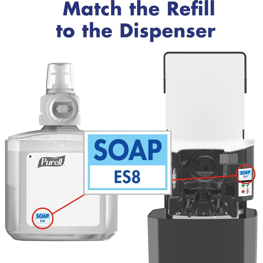 PURELL ES8 CRT HEALTHY SOAP Naturally Clean Foam - 40.6 fl oz (1200 mL) - Dirt Remover, Kill Germs - Skin - Blue - Preservative-free, Paraben-free, Phthalate-free, Dye-free, Bio-based - 2 / Carton
