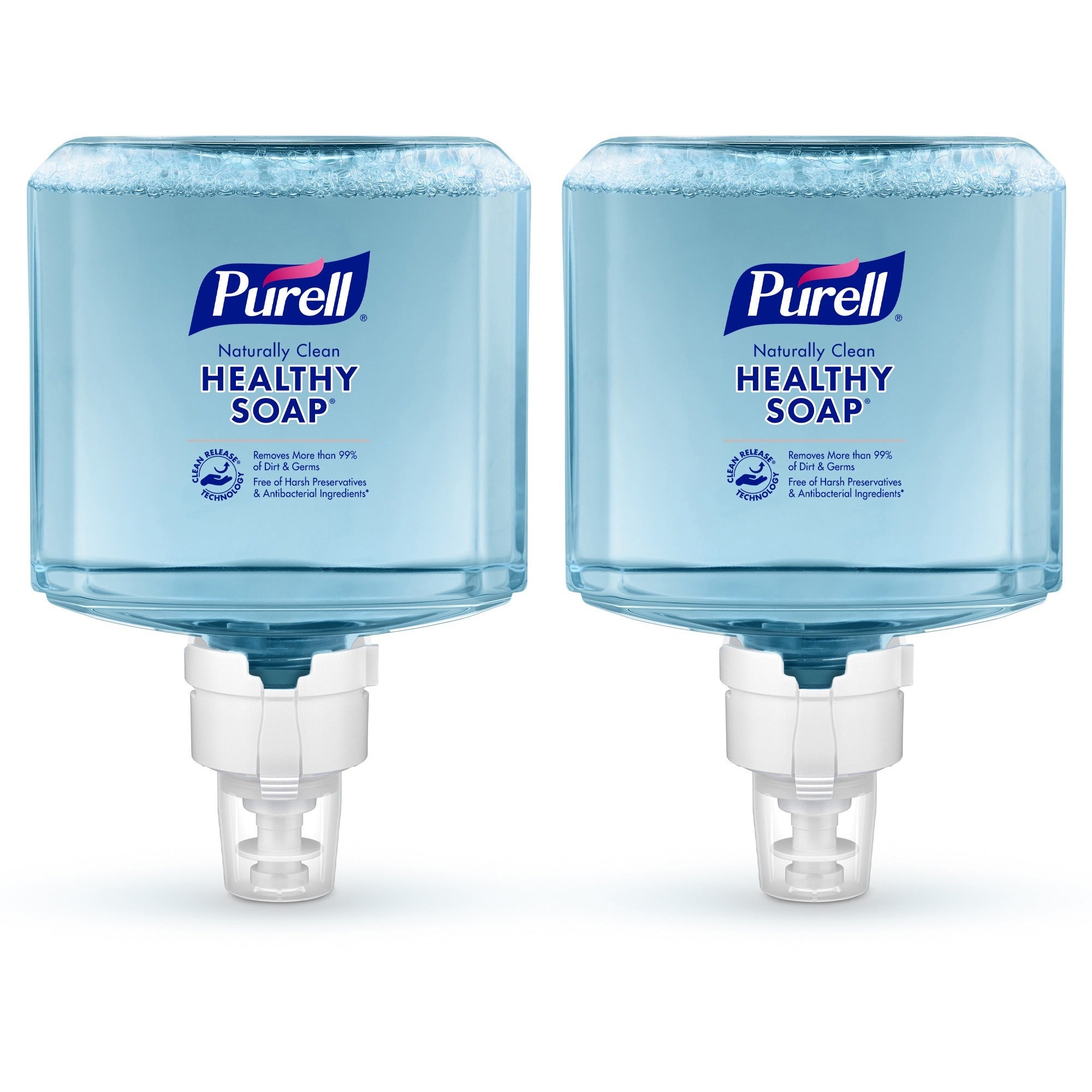 PURELL ES8 CRT HEALTHY SOAP Naturally Clean Foam - 40.6 fl oz (1200 mL) - Dirt Remover, Kill Germs - Skin - Blue - Preservative-free, Paraben-free, Phthalate-free, Dye-free, Bio-based - 2 / Carton