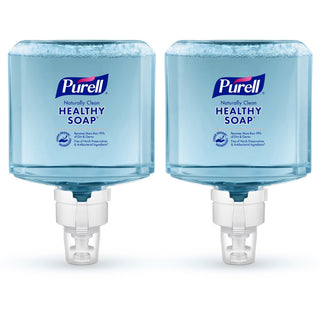 PURELL ES8 CRT HEALTHY SOAP Naturally Clean Foam - 40.6 fl oz (1200 mL) - Dirt Remover, Kill Germs - Skin - Blue - Preservative-free, Paraben-free, Phthalate-free, Dye-free, Bio-based - 2 / Carton