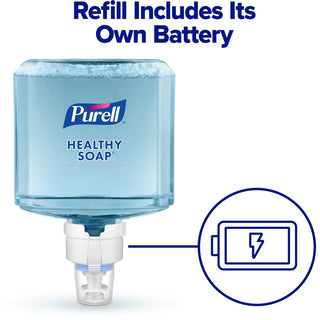 PURELL ES8 CRT HEALTHY SOAP Naturally Clean Foam - 40.6 fl oz (1200 mL) - Dirt Remover, Kill Germs - Skin - Blue - Preservative-free, Paraben-free, Phthalate-free, Dye-free, Bio-based - 2 / Carton