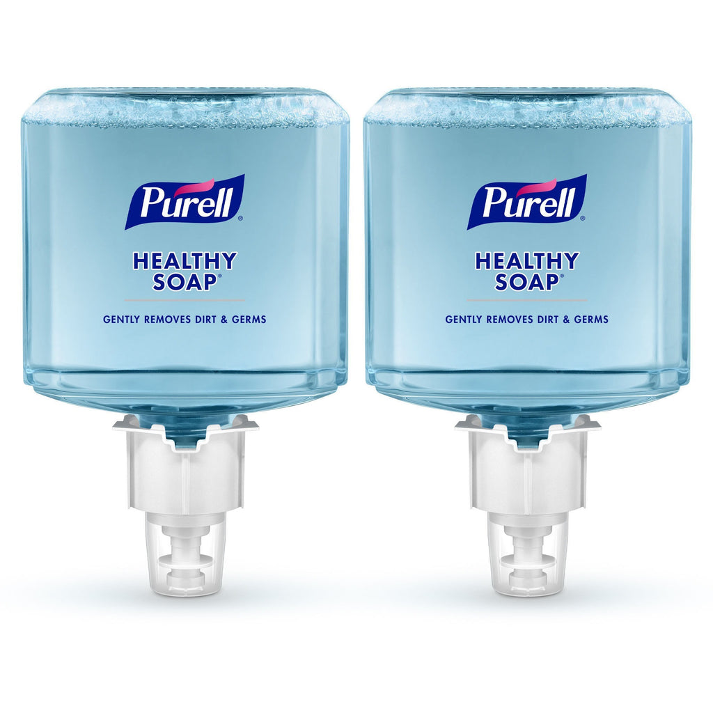 PURELL ES6 HEALTHY SOAP Fresh Scent Foam - Fresh ScentFor - 40.6 fl oz (1200 mL) - Dirt Remover, Kill Germs - Skin - Moisturizing - Blue - Dye-free, Pleasant Scent, Bio-based, Phthalate-free, Paraben-free, Triclosan-free - 2 / Carton