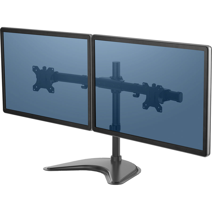 Professional Series Freestanding Dual Horizontal Monitor Arm, For 30" Monitors, 35.75" x 11" x 18.25", Black, Supports 17 lb