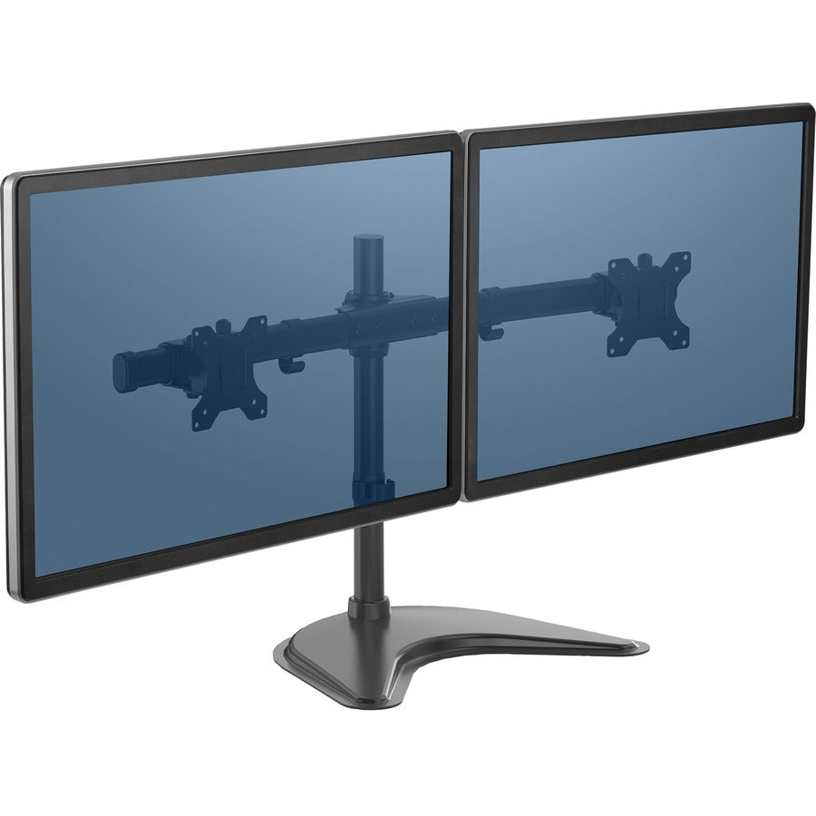 Professional Series Freestanding Dual Horizontal Monitor Arm, For 30" Monitors, 35.75" x 11" x 18.25", Black, Supports 17 lb
