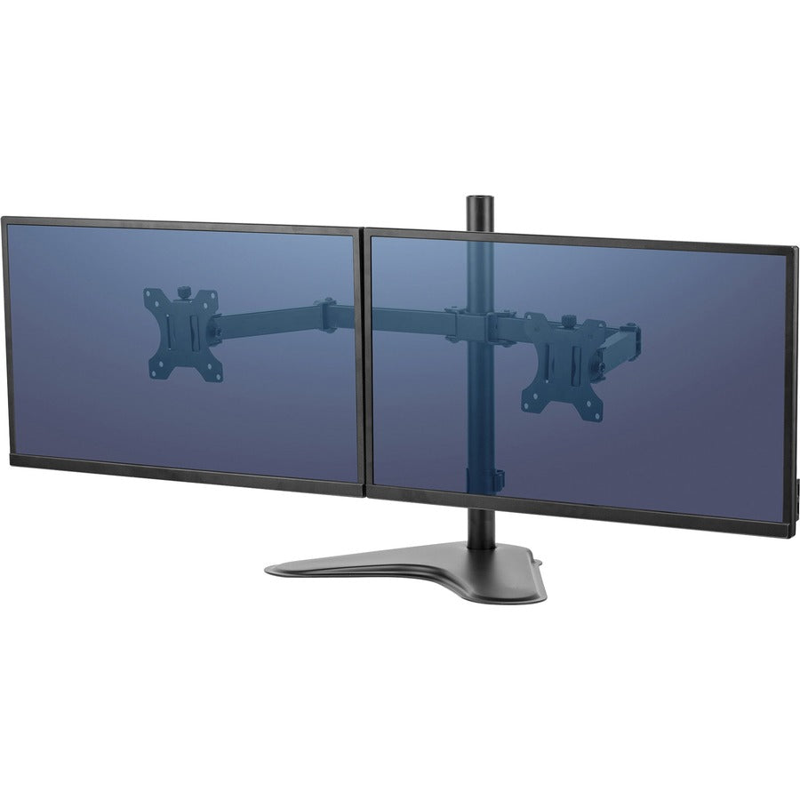 Professional Series Freestanding Dual Horizontal Monitor Arm, For 30" Monitors, 35.75" x 11" x 18.25", Black, Supports 17 lb