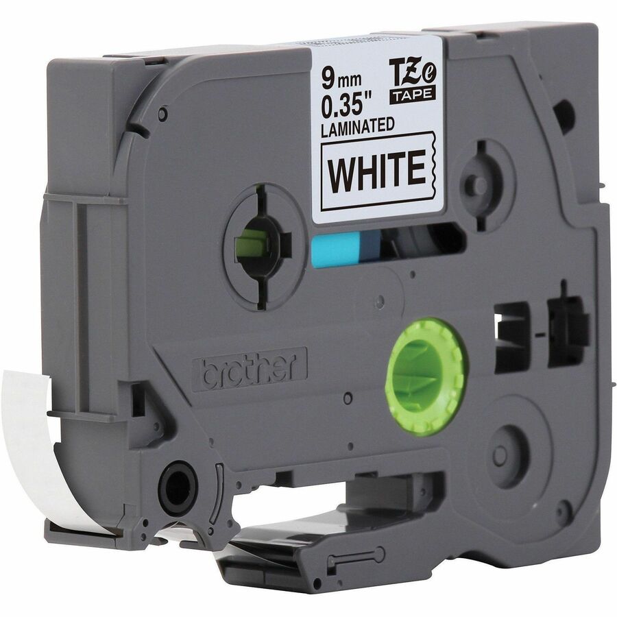 Brother P-touch TZe Laminated Tape Cartridges - 3/8" Width - Rectangle - White - Polyester Film, Polyethylene Terephthalate (PET) - 2 / Bundle - Water Resistant - Grease Resistant, Grime Resistant, Temperature Resistant