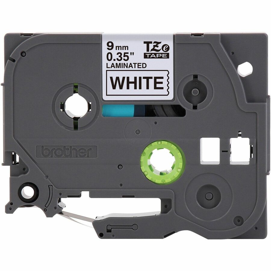 Brother P-touch TZe Laminated Tape Cartridges - 3/8" Width - Rectangle - White - Polyester Film, Polyethylene Terephthalate (PET) - 2 / Bundle - Water Resistant - Grease Resistant, Grime Resistant, Temperature Resistant