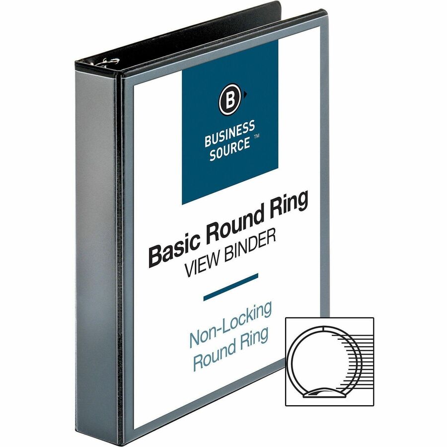Business Source Round Ring View Binder