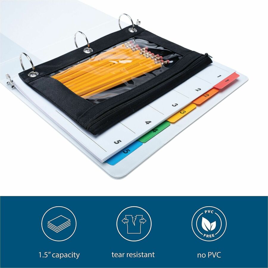 Business Source Round Ring View Binder