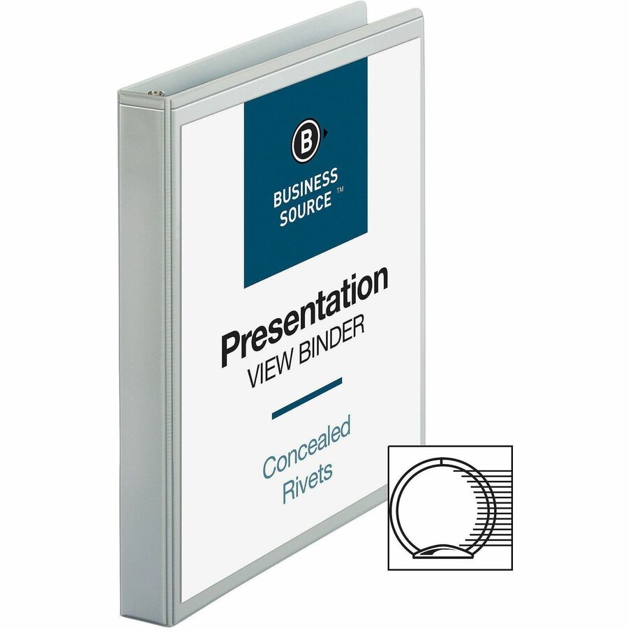 Business Source Standard View Round Ring Binders