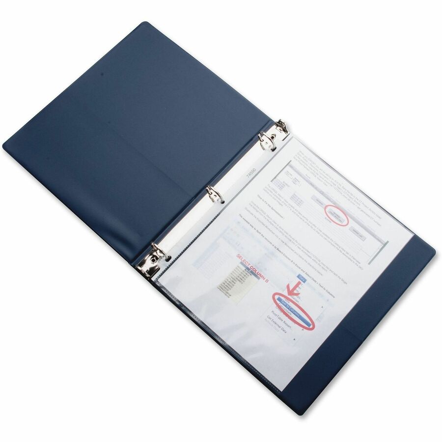 Business Source Sheet Protectors - For Letter 8 1/2" x 11" Sheet - 3 x Holes - Ring Binder - Top Loading - Rectangular - Clear - Polypropylene - 250 / Carton