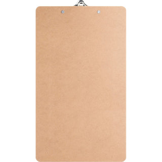 Business Source Hardboard Clipboard - 9" x 15 1/2" - Hardboard - Brown - 6 / Bundle