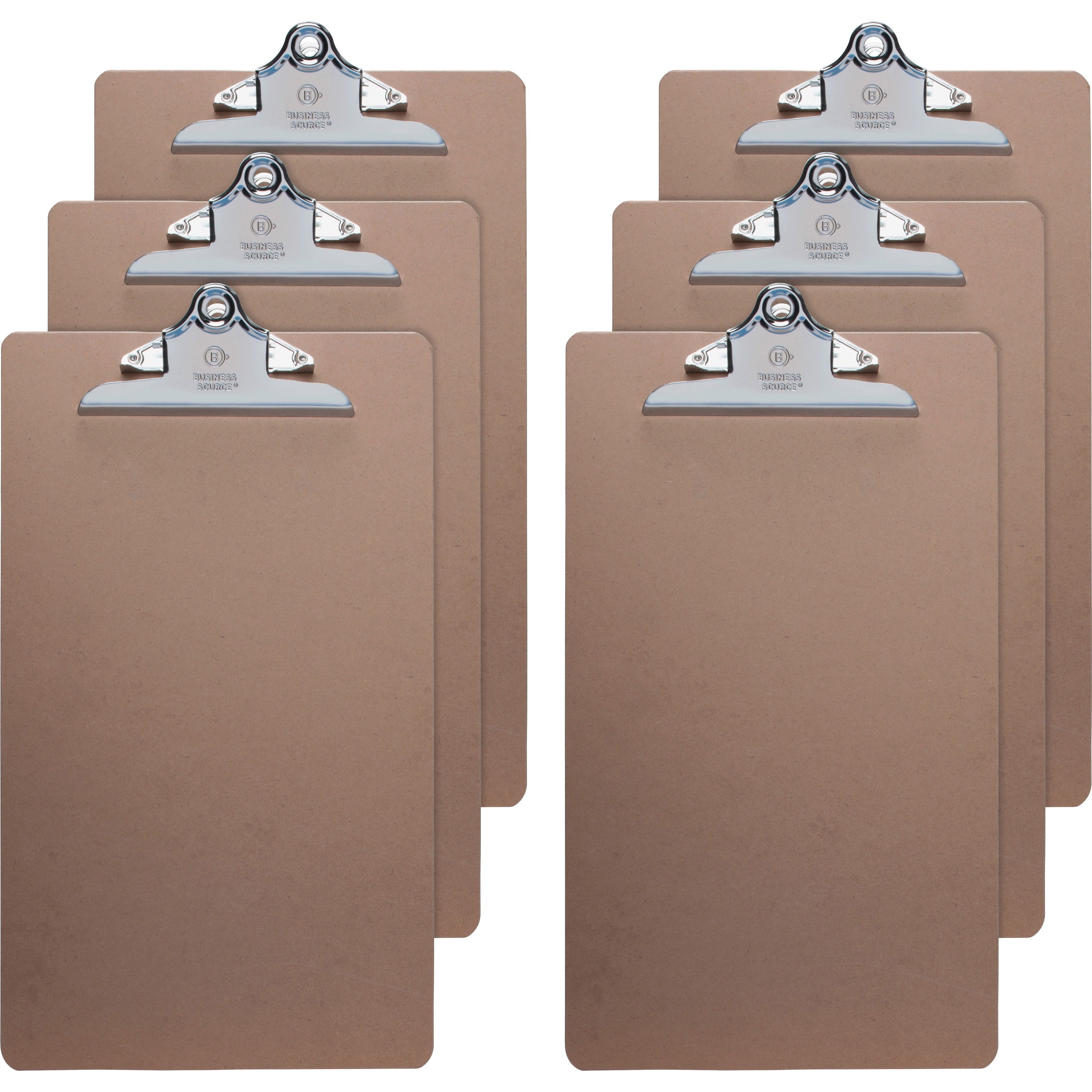 business-source-hardboard-clipboard-9-x-15-1-2-hardboard-brown-6-bundle_bsn28554bd - 1