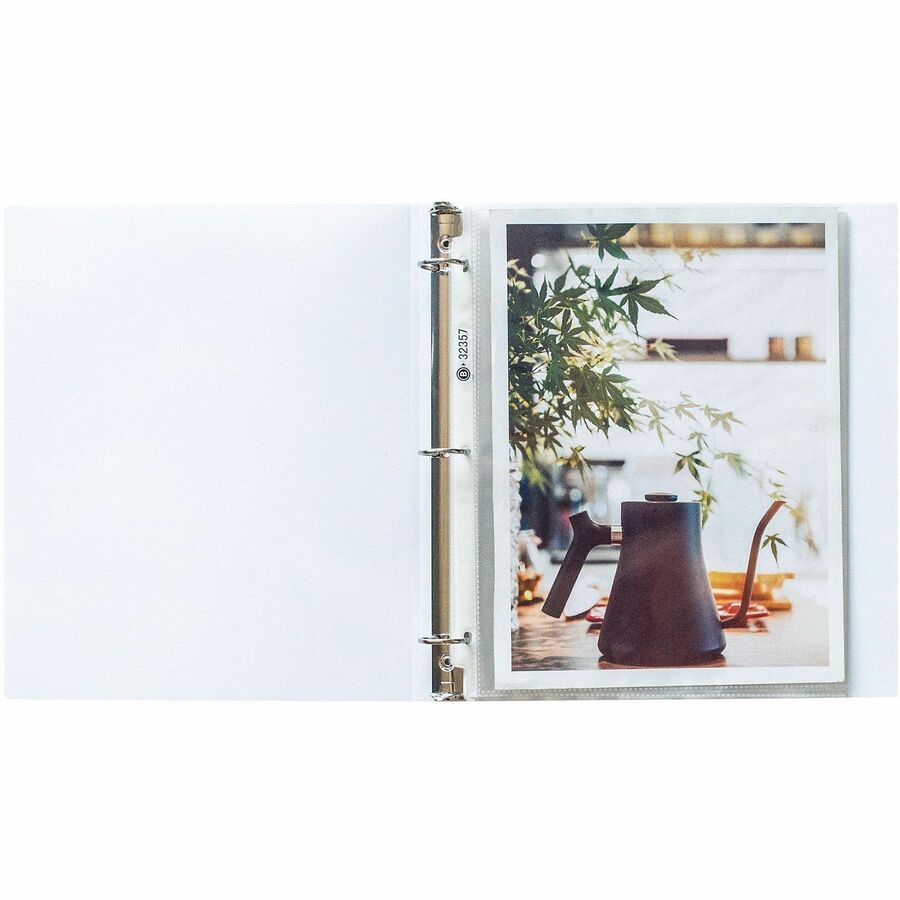 Business Source Sheet Protectors - For Letter 8 1/2" x 11" Sheet - 3 x Holes - Ring Binder - Top Loading - Rectangular - Clear - Polypropylene - 200 / Box