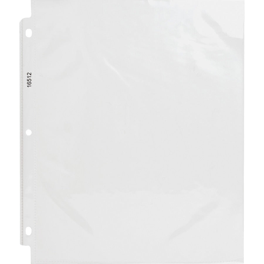 Business Source Poly Sheet Protectors - 11" Height x 9" Width - For Letter 8 1/2" x 11" Sheet - 3 x Holes - Ring Binder - Top Loading - Rectangular - Clear - Polypropylene - 500 / Carton