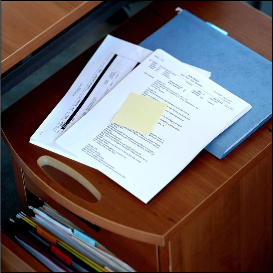 Post-it Notes Original Notepads - 3" x 3" - Square - 100 Sheets per Pad - Unruled - Canary Yellow - Paper - Self-adhesive, Repositionable - 24 / Bundle