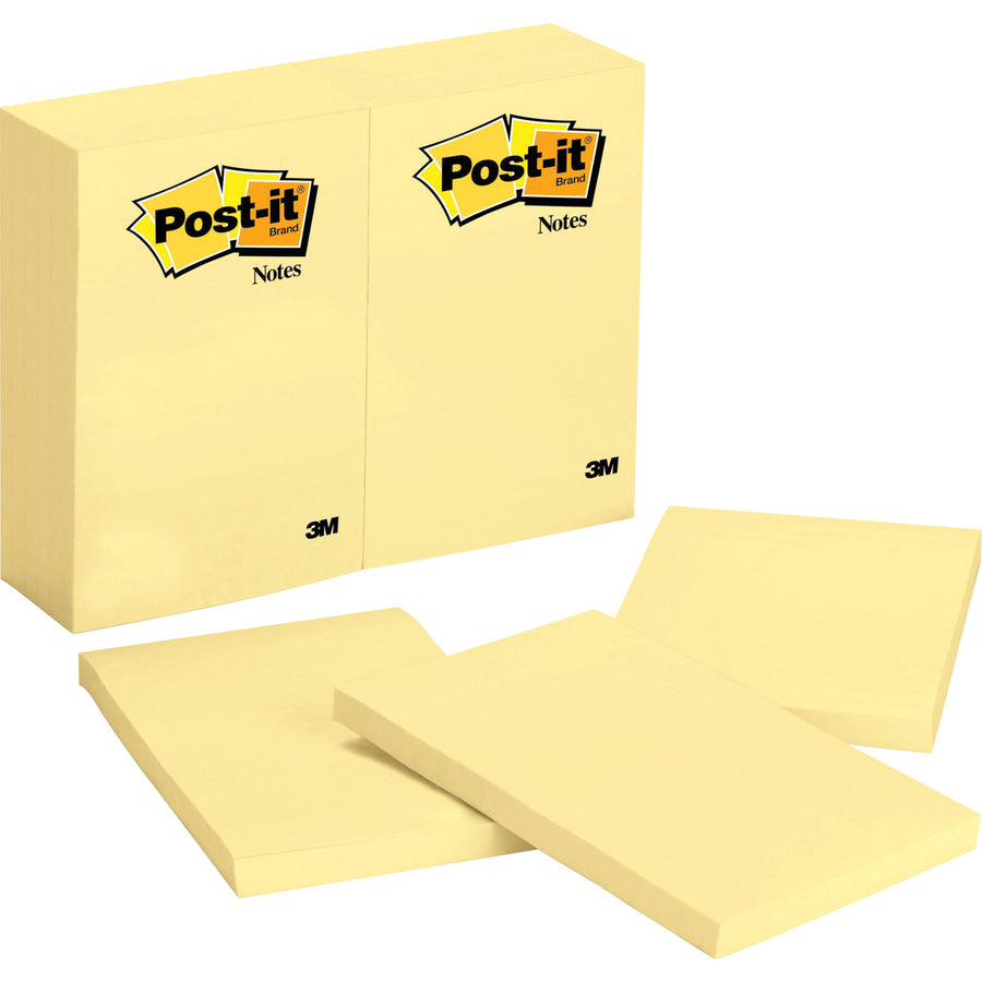 post-it-notes-original-notepads-4-x-6-rectangle-100-sheets-per-pad-unruled-canary-yellow-paper-self-adhesive-repositionable-24-bundle_mmm659ywbd - 3