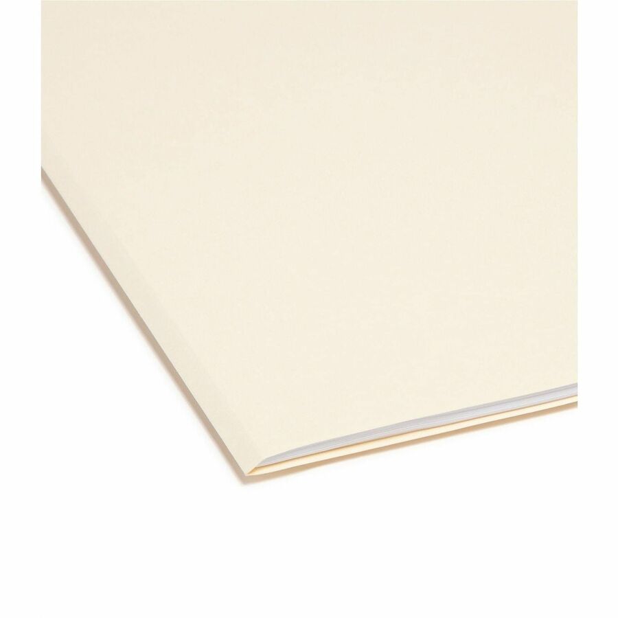 Smead 1/3 Tab Cut Letter Recycled Top Tab File Folder - 8 1/2" x 11" - 3/4" Expansion - Top Tab Location - Left Tab Position - Manila - 10% Recycled - 5 / Carton